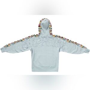 Supreme skull zip up hoodie embroidered M